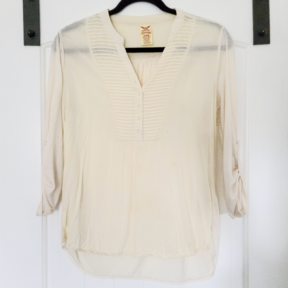 Faded Glory Small Cream Blouse